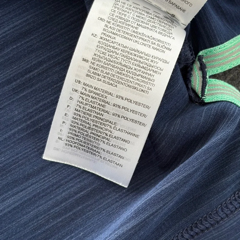 Adidas Golf Mens Navy Blue Large Space Dye Performance Polo Shirt Striped Collar